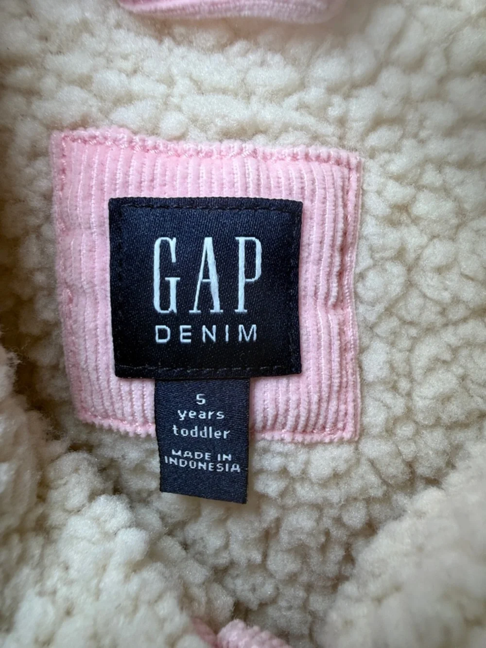 GAP Little Girl Pink Corduroy Sherpa Lined Jacket 4T 5T